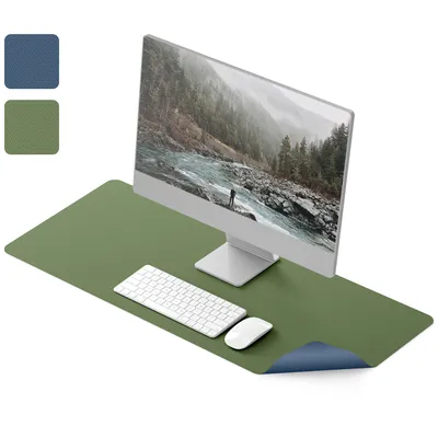 Image de Sous-mains - Tapis de souris XXL - 90 x 40 cm - recto-verso - bleu et vert