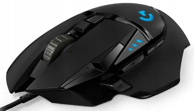 Produktbild von Logitech G502 Hero Maus 25600 Dpi starke schwarze USB-Maus für Laptop OAPEJ-0BI