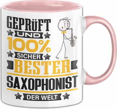 Produktbild von Saxophonist Geschenk Lustiger Spruch für Saxophonist Geschenkidee Bester Saxophonist Der Welt (Rosa)