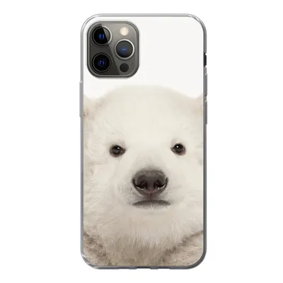 Produktbild von MuchoWow® Handyhülle Schutzhülle Hülle für iPhone 12 Pro Eisbär - Tiere - Weiß - Kinder - Jungen - Mädchen Silikon Softcase Handy Hülle - Abdeckung