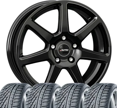 Produktbild von 4 Winter Kompletträder Tallin 6,5x16 ET 32 5x114,3 Schwarz mit 205/60 R16 96H Hankook Winter  i*cept RS3 W462 für Mitsubishi Lancer