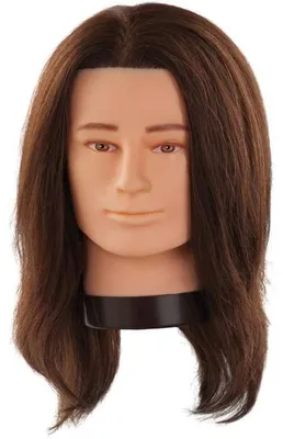 Produktbild von Übungskopf Simon, ca. 35 cm, braun asiatisches Haar
