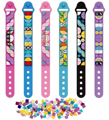 Produktbild von Kinder Armband Bastelset 6 Stück, DIY Freundschaftsarmbänder, Bauklötze Schmuckset