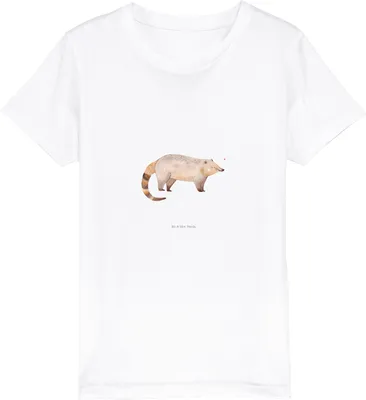 Produktbild von Mr. & Mrs. Panda Kleinkinder T-Shirt Nasenbaer 12-14 Jahre (152/164) - Weiß - Geschenk, Kindershirt, Nasenbären, Bär, Jungen, Nasenbär, Teenager, Baumwoll Kinder