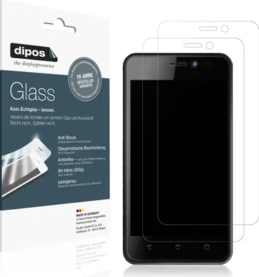 Produktbild von 2x Schutzfolie für Krip K4m matt - Anti-Shock 9H Folie dipos Glass Kunststoffglas