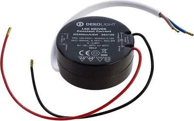 Produktbild von Deko-Light Netzgerät, ROUND, RS500mA/8W, stromkonstant, 100-240V AC/50-60Hz, 6-16V DC, 500 mA, 8,00
