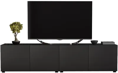 Zdjęcie produktu dla Szafka rtv pod telewizor 200 200cm czarny mat nowoczesna