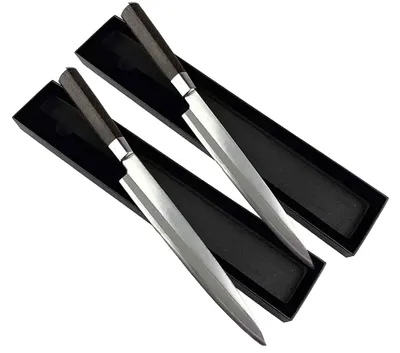 Produktbild von Yanagiba Messer das Sashimi knives zum Schneiden von Fisch und Sushi Filetiermesser Set 8,5 und 9,5 Zoll