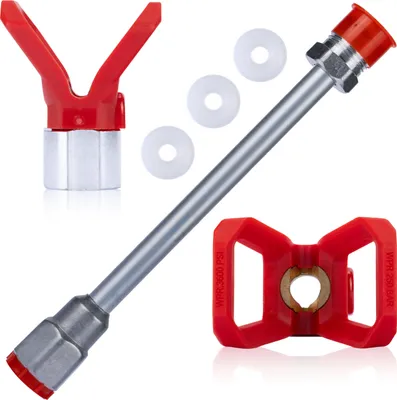 Produktbild von Rosfix Set Spritzlanze 30 cm + 4 Dichtungen + Edelstahlduessenschutz – 7/8" Gewinde, 290 bar | Airless Lackierzubehoer