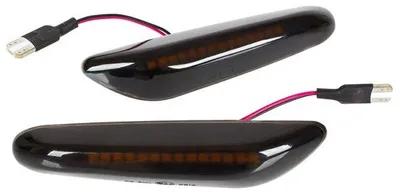 Obrázek produktu pro Boční směrová světla Premium LED, černá / kouřová, pro BMW řady 3 (E46), všechny modely, 1997-2007