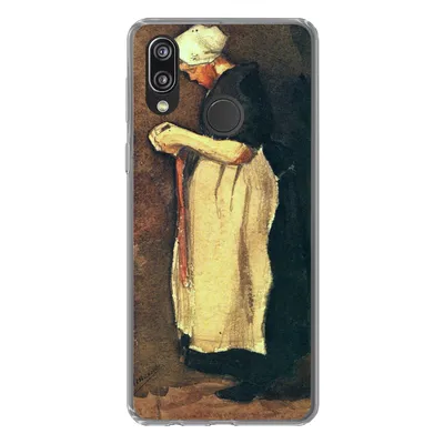 Produktbild von MuchoWow® Handyhülle Schutzhülle Hülle für Huawei P20 Lite (2020) Die Scheveningerin - Vincent van Gogh Silikon Softcase Handy Hülle - Kartenhalter