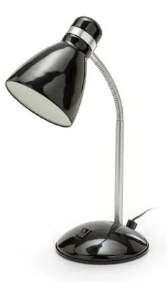 Obrázek produktu pro Stolní lampa s paticí E27, vhodná pro LED žárovky, s flexibilním ramenem, včetně kabelu a vypínače, ideální do dětského pokoje, kanceláře nebo pracovny.