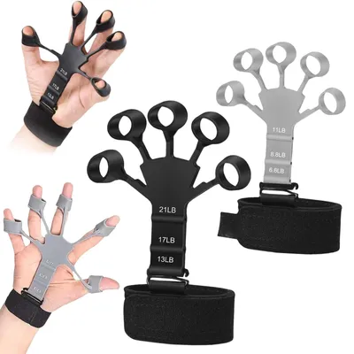 Productafbeelding van Handtrainer set van 2 - Gripkracht trainer voor vingers en onderarmen