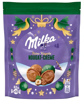 Produktbild von Milka Feine Kugeln Nougat-Crème 82g