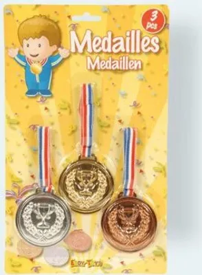 Produktbild von 3er Set Medaillen Gold, Silber, Bronze, je ca. 6cm