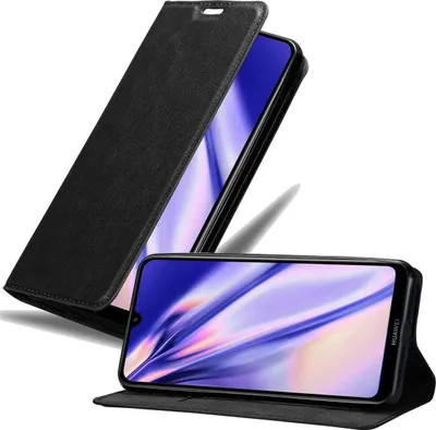 Immagine prodotto di Cadorabo custodia per Huawei Y7 2019 / Y7 PRIME 2019 Cover protettiva in nero Custodia per cellulare Cover Chiusura magnetica