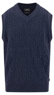 Produktbild von FYNCH-HATTON – Herren – Weste Slipover, Soft Knit Cable*RWS navy – Art. 1609616