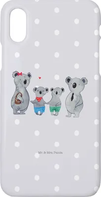 Produktbild von Mr. & Mrs. Panda Iphone 10 Handyhülle Koala Familie zwei - Grau Pastell - Geschenk, Muttertag, Handy, X, Hülle, Zusammen, Cover, Koalabär