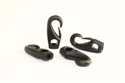Produktbild von Haken, Karabinerhaken mit Auge, Seilhaken, 6 mm, Schwarz