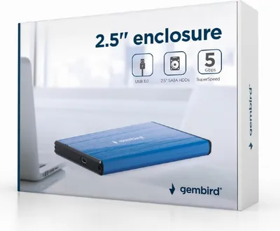 Zdjęcie produktu dla GEMBIRD Gembird EE2-U3S-3-DB obudowa na dyski twarde Niebieska 2,5"