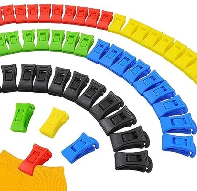 Produktbild von Sockenhalter für Waschmaschine und Trockner - 50 Sockenhalter und Sockenklips