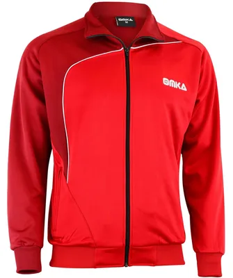 Produktbild von OMKA Trainingsanzug Sportanzug Jogginganzug Freizeitanzug, Größe:XL, Farbe:Weinrot/Rot