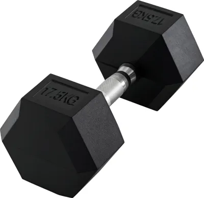 Obrázok produktu pre HOMCOM HOMCOM Šesťhranný gumový držiak - 17,5 kg liatinové fitness závažie - fitness držiak na silový tréning