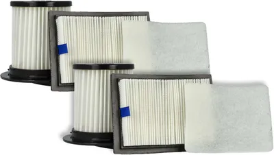 Produktbild von vhbw 2-tlg. Filter-Set kompatibel mit Dirt Devil Centrino X3.1, M2012 Staubsauger - 2x Abluft-Filter, 2x Vormotor-Filter, 2x Lamellen-Zentralfilter