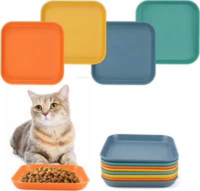 Produktbild von Katzenklo Flache Futterschale Katzenfutterschale Futterschale (Quadratisch)