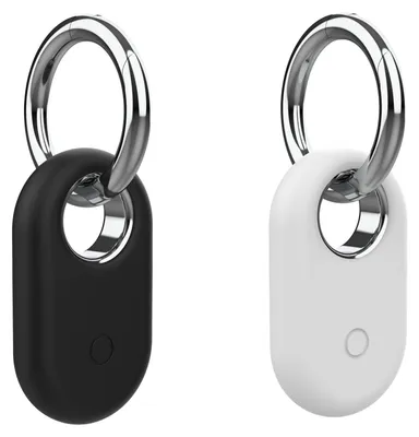 Image de 2 étuis en silicone pour Samsung Galaxy SmartTag2 - Noir et blanc