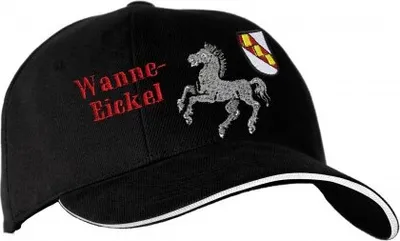 Produktbild von Baseballcap mit Einstickung - Wanne-Eickel - 68645 schwarz