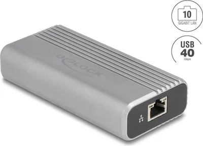 Zdjęcie produktu dla Delock 64349 DELOCK USB 40 Gbps USB-C Netzwerk Adapter 10GbE 1xRJ45