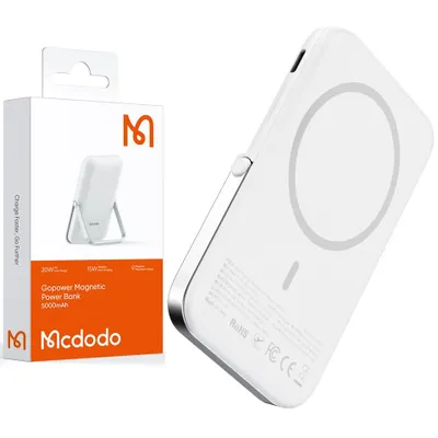 Produktbild von Mcdodo Gopower Powerbank 5000Mah Pd 3.0 Für Iphone 12 13 Magsafe Weiss