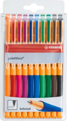 Zdjęcie produktu dla STABILO® 1099/10 Rollerball - pointVisco - opakowanie 10 sztuk - 10 różnych kolorów
