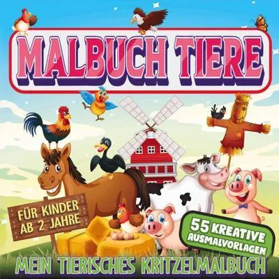 Produktbild von Malbuch Tiere - Mein tierisches Kritzelmalbuch