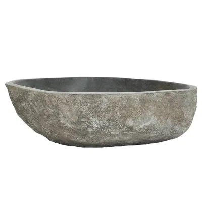 Obrázok produktu pre vidaXL Umývadlo River Stone oválne 45-53 cm - Umývadlo do kúpeľne