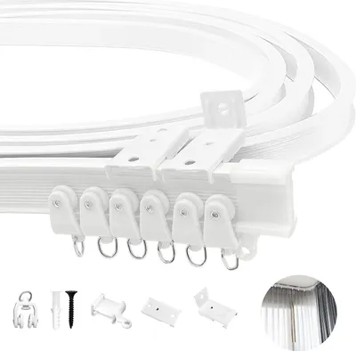 Produktbild von Gardinenschiene 4 m, flexibel, weiß, für Wohnzimmer