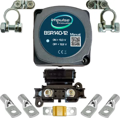 Produktbild von Automatik Trennrelais | BSR140-12 | 12V 140A | Polklemmen | Sicherung | 16mm² Verbinder