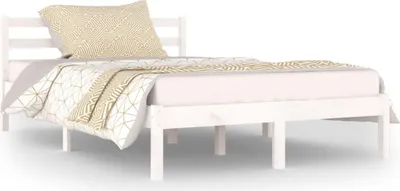 Produktbild von vidaXL Massivholzbett ohne Matratze Kiefernholz 120x200 cm Weiß