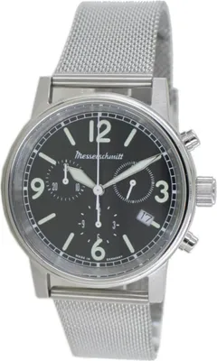 Produktbild von Aristo Herren Messerschmitt Uhr Chronograph ME-1624M Edelstahl
