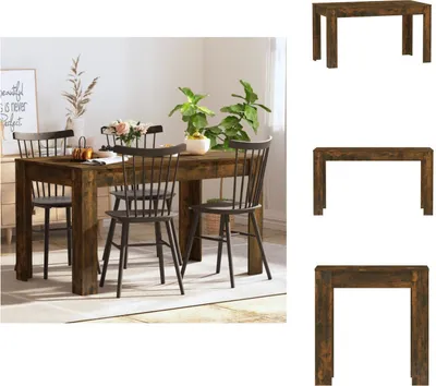 Obrázek produktu pro vidaXL Jídelní stůl kouřový dub 140x74,5x76 cm materiál na bázi dřeva - Jídelní stoly