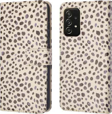 Zdjęcie produktu dla imoshion Design Bookcase dla Samsung Galaxy A52(s) (5G/4G) - Czarno-białe kropki