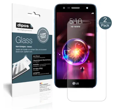 Produktbild von 2x Schutzfolie für LG X5 2018 matt - Anti-Shock 9H Folie Glass Displayfolie