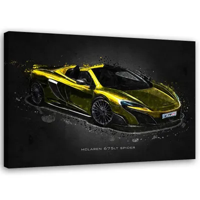 Obrázek produktu pro Feeby plátno obraz Mclaren 675LT Spider - Gab Fernando 60x40 cm nástěnný obraz na zeď