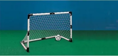 Produktbild von Fußball Set mit 2 Mini Fußballtoren, Mondo, BioBall Mini Ball, PVC, 91,5 x 45 x 63 cm Tore, Ø 14 cm Ball