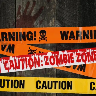Obrázok produktu pre Sprinlot Halloween výstražná páska 30 m dekoratívna bariérová páska čierna žltá