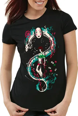 Produktbild von style3 Chihiro's Abenteuer Damen T-Shirt zauberland reise anime manga ohngesicht, Größe:S