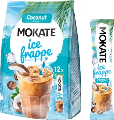 Obrázek produktu pro Mokate Ice Frappe - Kokos - ledová káva, ledová káva Kokos, sametová ledová káva, ideální na léto