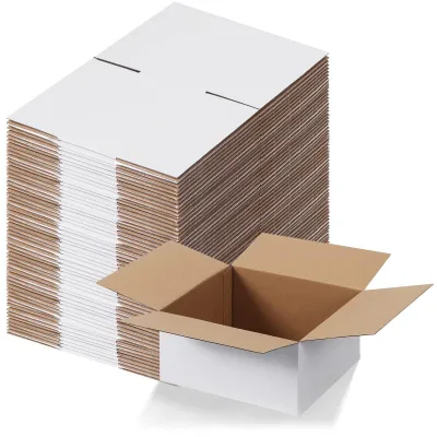 Produktbild von Weiße Versandkartons 20x20x10 cm - Set von 40 Stück
