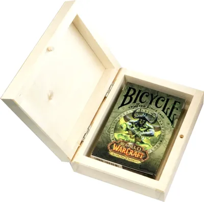 Obrázek produktu pro Hrací karty BICYCLE WORD OF WORDCRAFT BURNING CRUSADE 1 TALIA v dřevěné krabici